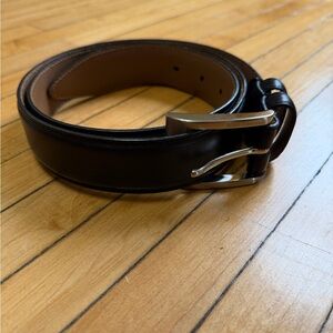 Allen Edmonds Leather Black Belt 39501 Men Handcrafted Size 38 Made In USA